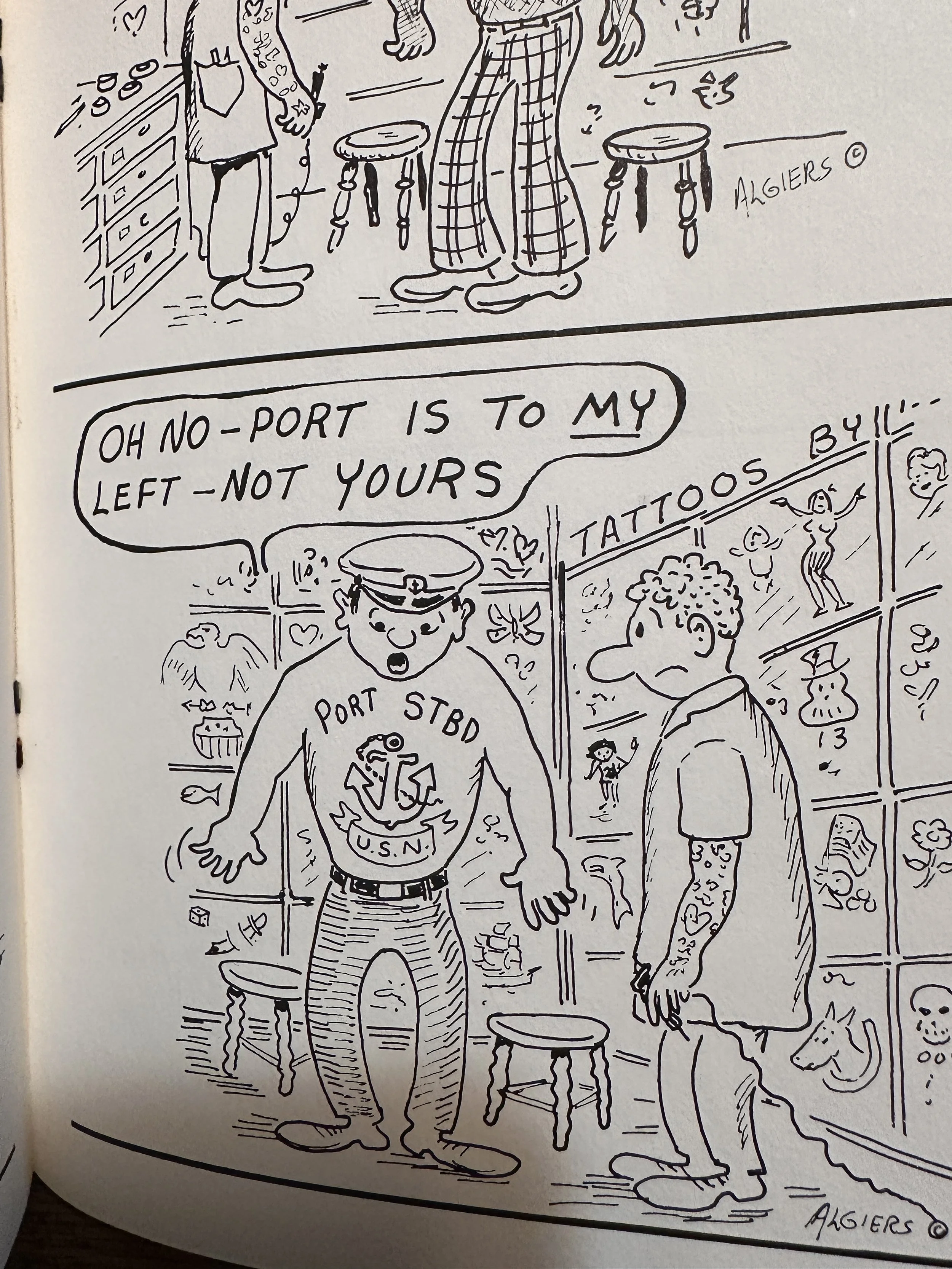 Vintage Tattoo Cartoons Booklet, 1980, Algiers — The Lyle Tuttle